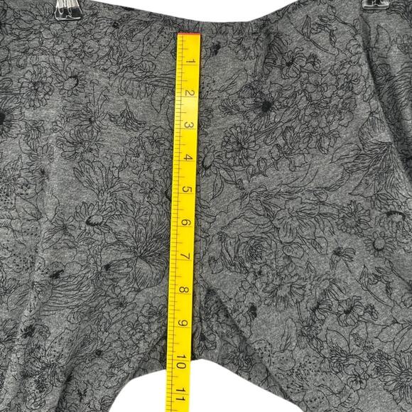 Mossimo Supply Co Grey Floral Print‎ Pattern Cotton Stretch Modern Leggings XL - Picture 5 of 6